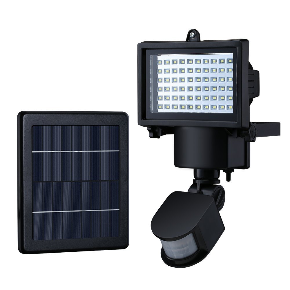 Mpow 60 LED ソーラーセンサーライト アウトドアライト 夜間自動点灯 屋外照明/軒先/壁掛け/庭先/門扉/玄関周りなど