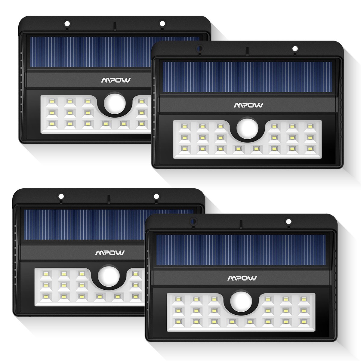 【送料無料】【四個セット】Mpow 20 LED ソーラーライト センサーライト 人感センサーライト 防犯ライト 外灯 壁掛け式